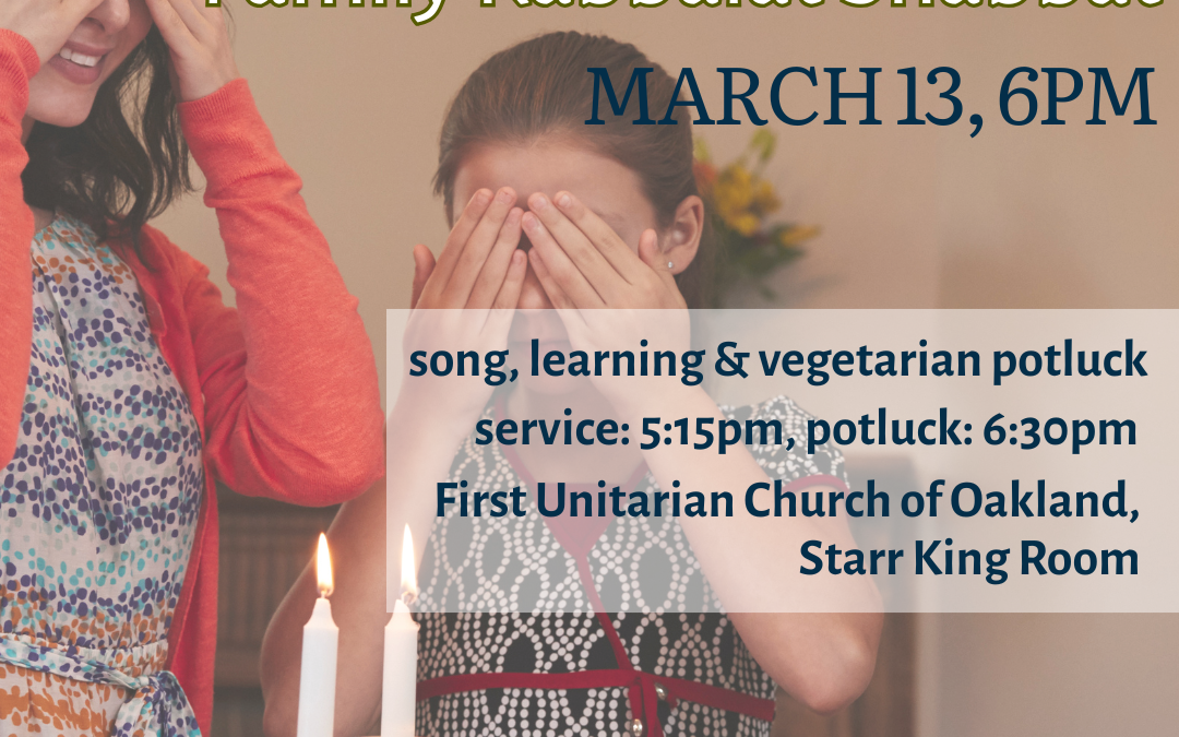 Family Kabbalat Shabbat & Potluck with JVP Kids (IN-PERSON in Oakland)