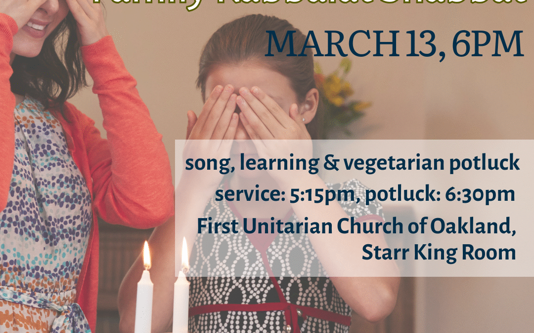 Family Kabbalat Shabbat & Potluck with JVP Kids (IN-PERSON in Oakland)